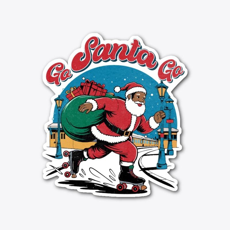 Go, Santa, Go Retro Roller Skating